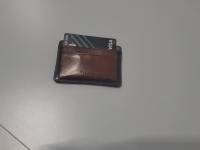 CS395/2024 BROWN LEATHER CARD HOLDER &quot;VISCONTI&quot; ( VISA CARD INSIDE)